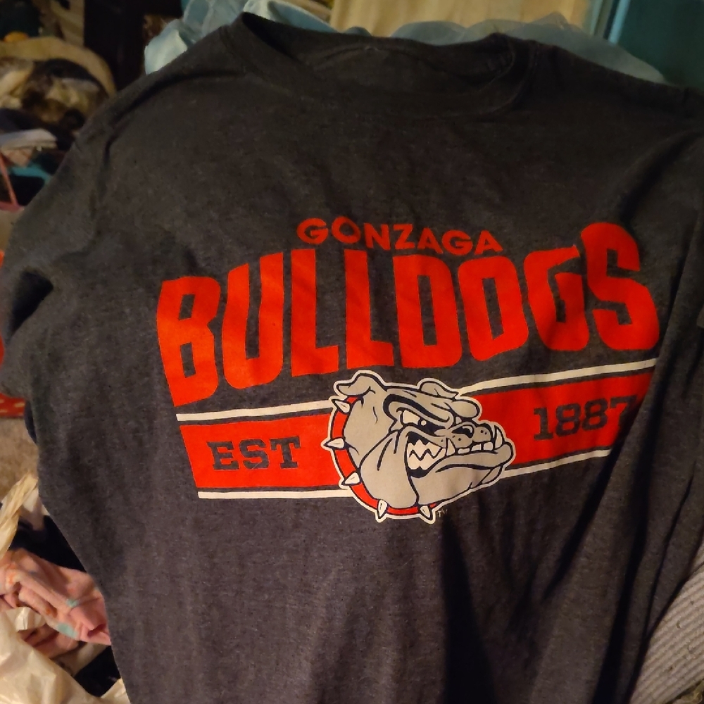 Gonzaga Bulldogs Gray T-Shirt Adult Approx L XL